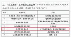 公司兩款產(chǎn)品入選“好品濱州”品牌名單